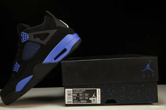 Cheap Kickmax CT8527-018 Jordan Retro Black 4 Game Royal 0519